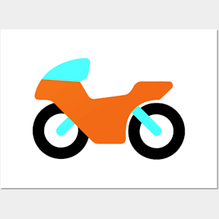 Motorcycle Emoticon Posters and Art